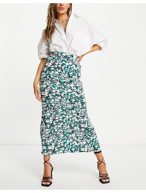 ASOS DESIGN maxi column skirt in abstract print