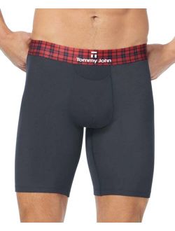 Tommy John Men's Second Skin Moisture-Wicking Plaid Waistband Boxer Briefs