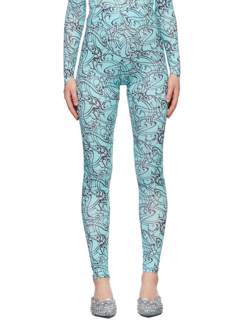 Maisie Wilen SSENSE Exclusive Blue Body Shop Leggings