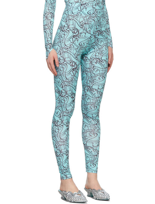 Maisie Wilen SSENSE Exclusive Blue Body Shop Leggings