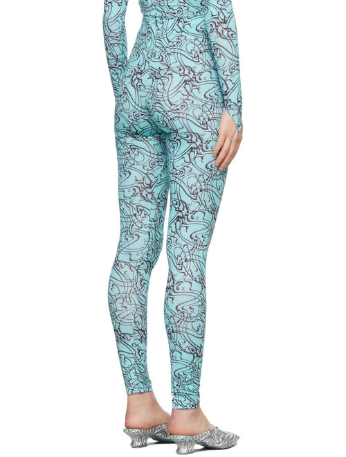 Maisie Wilen SSENSE Exclusive Blue Body Shop Leggings