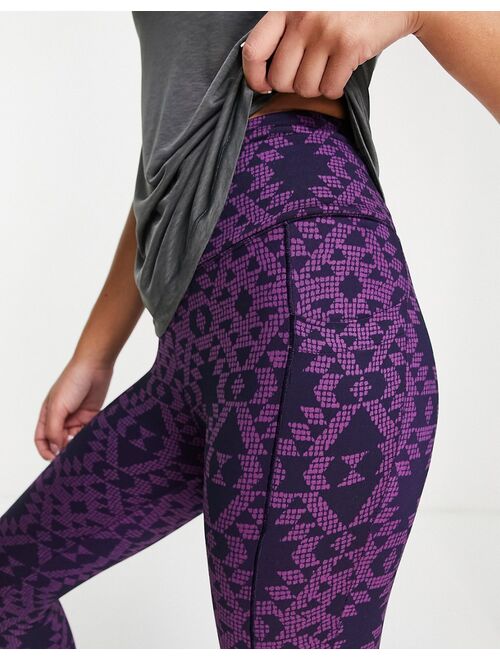 Columbia Weekend Adventure printed leggings in purple