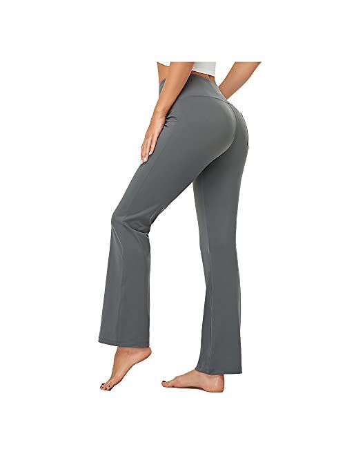 Agenlulu High Waisted Pants for Women - 4 Way Stretch Comfy Non See Through Bootcut Yoga Dress Pants Sweat Pants Women Casual