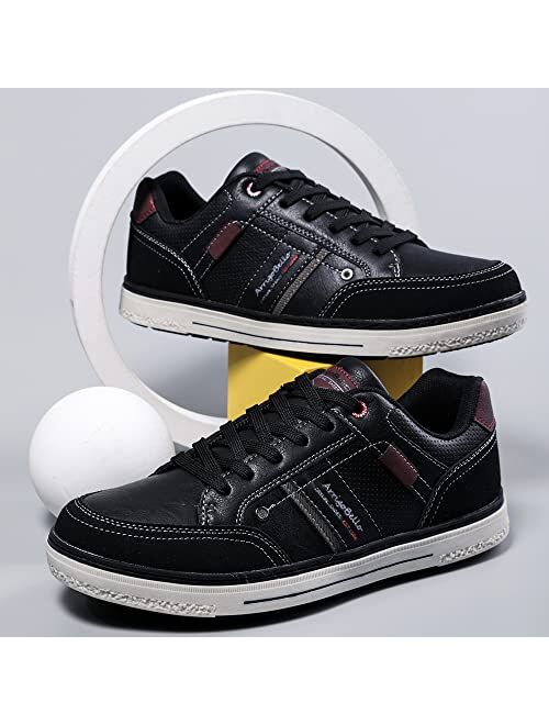 Astero Astero ASTERO Men’s Fashion Sneakers Casual Shoes Anti-Slip Low Top Lace Up Classic Walking Shoes