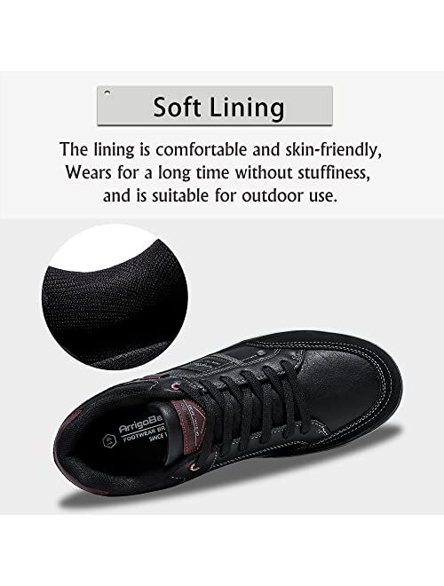 Astero Astero ASTERO Men’s Fashion Sneakers Casual Shoes Anti-Slip Low Top Lace Up Classic Walking Shoes