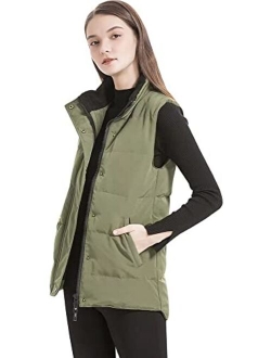 Women's Waterproof Thickened Down Vest with 90% Down Puffer Jacket