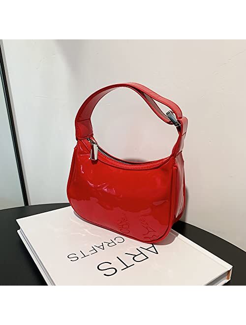 Jqwsve Mini Patent Leather Y2K Handbag, Valentine's Day Trendy Handbag