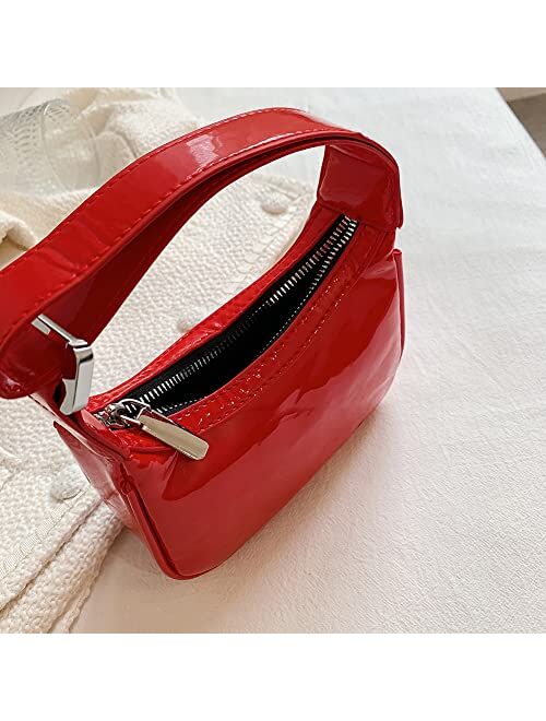 Jqwsve Mini Patent Leather Y2K Handbag, Valentine's Day Trendy Handbag