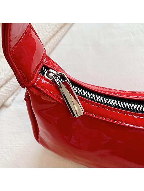 Jqwsve Mini Patent Leather Y2K Handbag, Valentine's Day Trendy Handbag