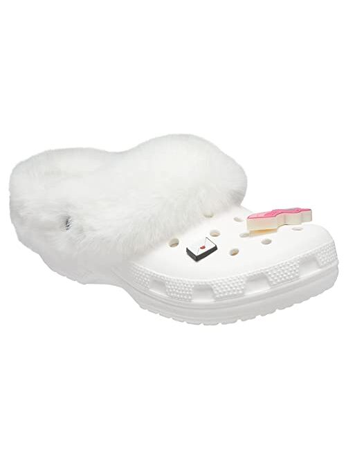 Crocs Unisex-Adult Classic Mammoth Fur And Charm Clog | Fuzzy Slippers