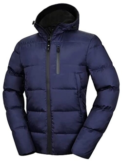 Men's Down Jacket With Hood 90% Down Coat Puffer Jacket Hooded