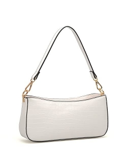 Lady Jiaying Leather Shoulder Handbag for Women with Removable Strap Clutch Purse Evening Bag