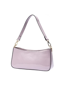 Lady Jiaying Leather Shoulder Handbag for Women with Removable Strap Clutch Purse Evening Bag