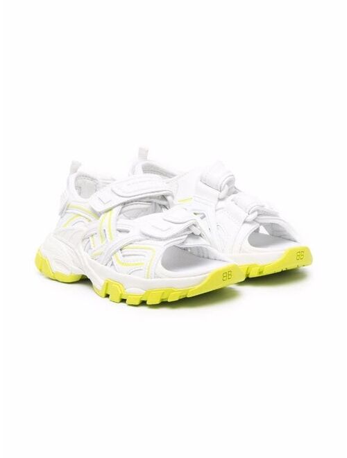 Balenciaga Kids logo touch-strap sandals