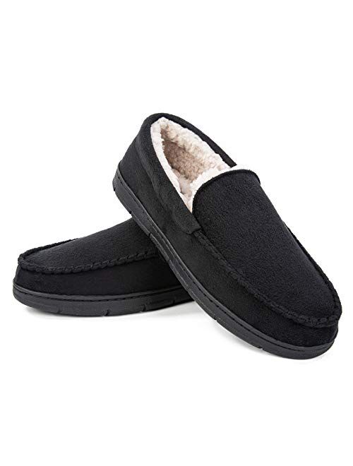 ASELU Mens House Slippers Memory Foam Cozy Indoor Home Shoes Winter Bedroom Scuff Slipper With Arch Support