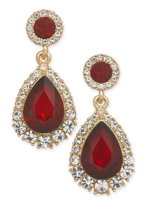 Charter Club Pavé & Stone Valentine Drop Earrings, Created for Macy's