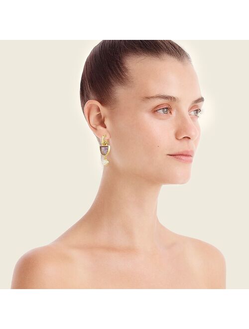 J.Crew Valentine Goblet stone drop earrings