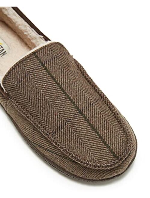 Project Titan Mens Moccasin Slippers Cozy Slip-on House Slipper with Arch Support and Fleece Lining Warm Breathable Slippers Indoor Outdoor for Men Size 8 to 13