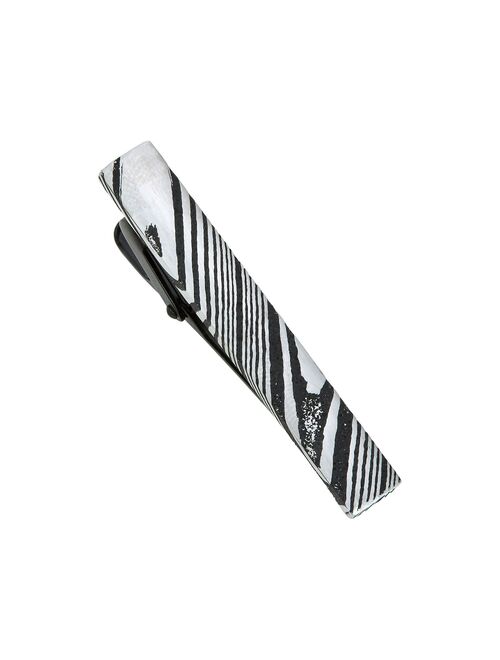 Men's Stainless Steel Damascus Valentine Tie Bar