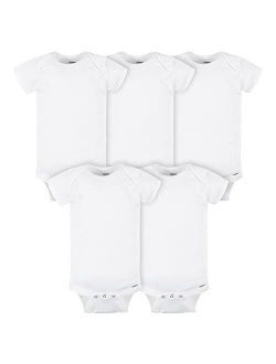 Gerber baby-boys 5-pack Solid Onesies Bodysuits