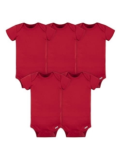 Gerber baby-boys 5-pack Solid Onesies Bodysuits