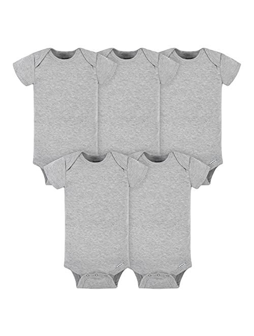 Gerber baby-boys 5-pack Solid Onesies Bodysuits