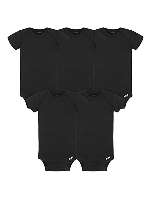 Gerber baby-boys 5-pack Solid Onesies Bodysuits