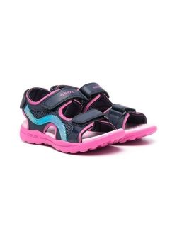 Kids logo touch-strap sandals