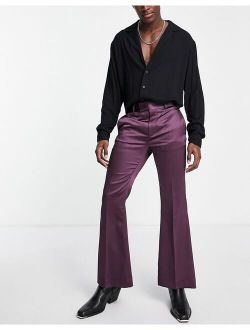 Twisted Valentine Tailor flared suit pants in purple