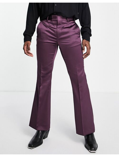 Twisted Valentine Tailor flared suit pants in purple