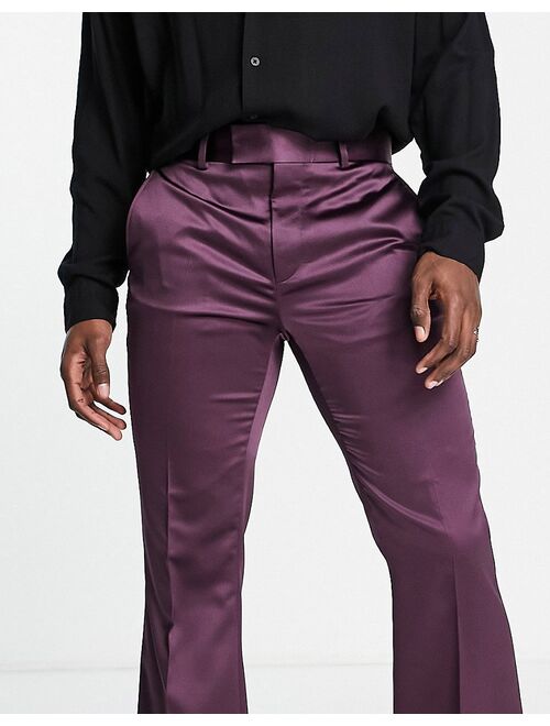 Twisted Valentine Tailor flared suit pants in purple