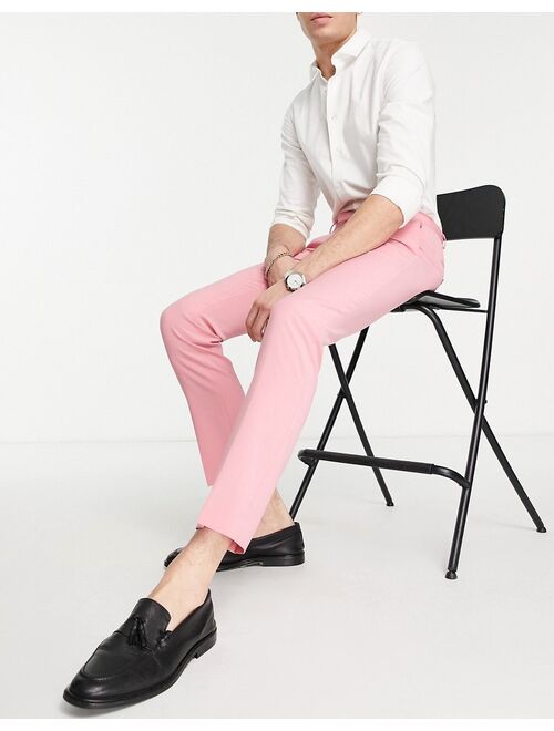 Twisted Valentine Tailor skinny fit suit pants in rose pink