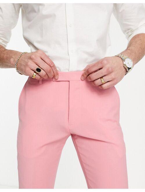 Twisted Valentine Tailor skinny fit suit pants in rose pink