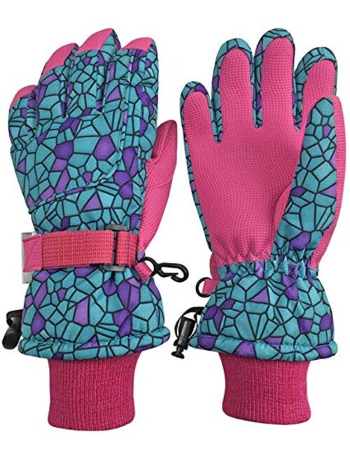 N'Ice Caps Kids Thinsulate Waterproof Warm Winter Snow Ski Gloves