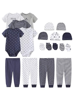 Kiddiezoom Unisex Baby Layette Essentials Giftset Clothing Set 19-Piece