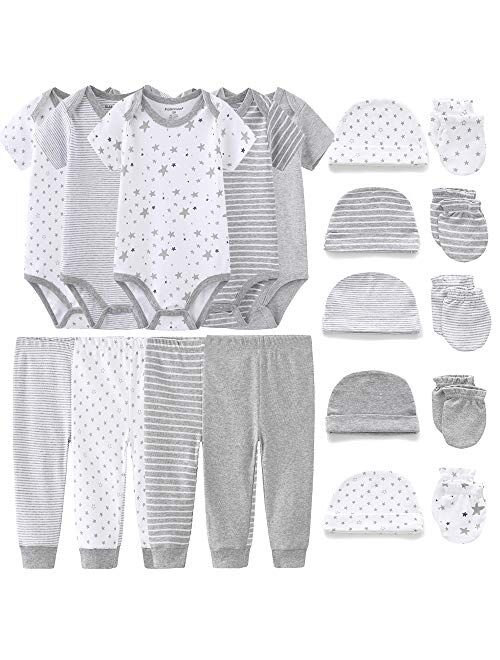 Kiddiezoom Unisex Baby Layette Essentials Giftset Clothing Set 19-Piece