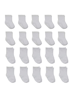 Little Me 20-Pack Newborn Baby Infant & Toddler Girls Socks, 0-12/12-24 Months, Assorted Size Pack