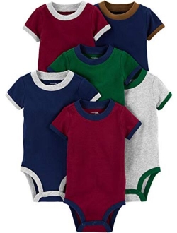 Toddler and Baby Boys' Short-Sleeve Bodysuit, Pack of 6