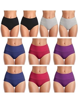 Asimoon Womens Underwear, Cotton Underwear No Muffin Top Full Briefs Soft Stretch Breathable Ladies Panties for Women