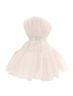 WDBFY Women's Sexy Tulle Short Homecoming Dresses Mini Puffy Cocktail Prom Gowns Tutu Dresses