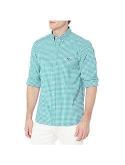 Valentine Men's Classic Fit Gingham Shirt in Stretch Cotton