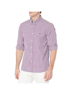 Valentine Men's Classic Fit Gingham Shirt in Stretch Cotton