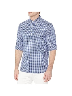 Valentine Men's Classic Fit Gingham Shirt in Stretch Cotton