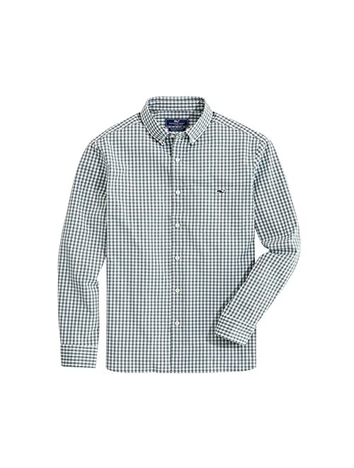 vineyard vines Valentine Men's Classic Fit Gingham Shirt in Stretch Cotton