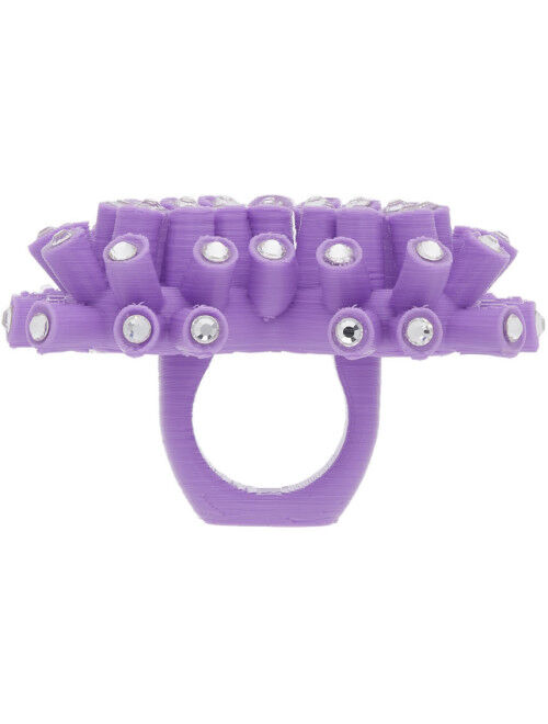 Roussey SSENSE Exclusive Purple 3D-Printed Crush Ring