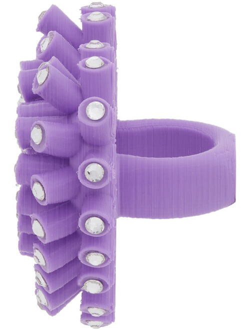 Roussey SSENSE Exclusive Purple 3D-Printed Crush Ring