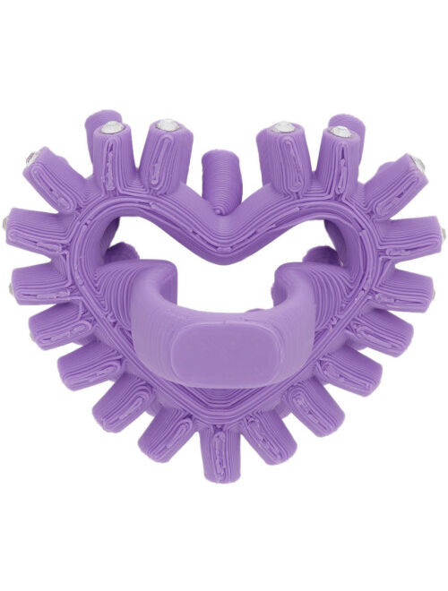 Roussey SSENSE Exclusive Purple 3D-Printed Crush Ring