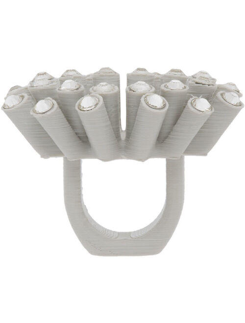 Roussey SSENSE Exclusive Grey 3D-Printed Hun Ring