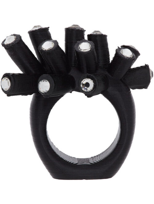 Roussey SSENSE Exclusive Black 3D-Printed Sis Ring