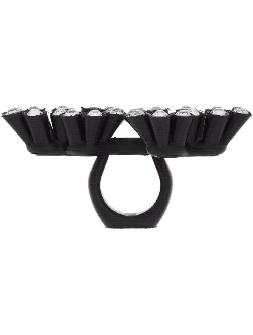 Roussey SSENSE Exclusive Black 3D-Printed Luv Ring